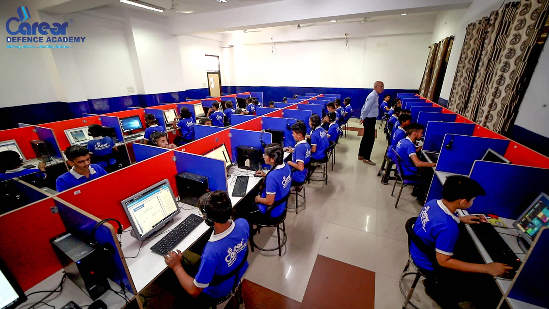 Students taking weekly online test